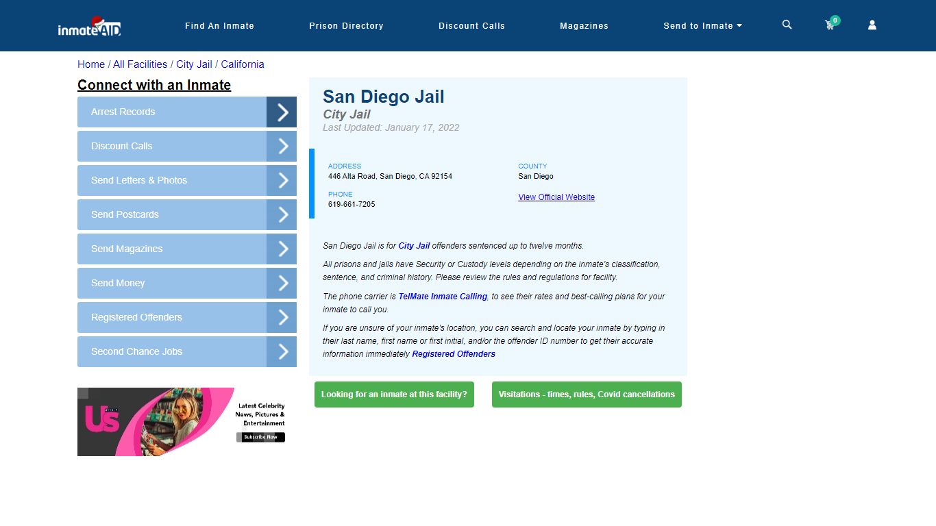 San Diego Jail | Inmate Locator